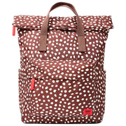Roka Canfield B Mittelgroßer Rucksack aus recyceltem Canvas – Brauner Fleck