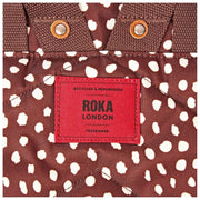 Roka Canfield B Mittelgroßer Rucksack aus recyceltem Canvas – Brauner Fleck