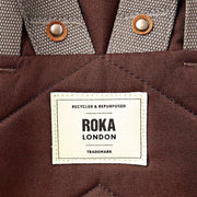 Roka Finchley Large Recycled Canvas Backpack - Chocolate Brown