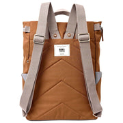 Roka Finchley grote rugzak van gerecycled canvas - kaneelbruin