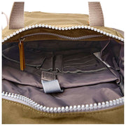 Roka Finchley Kleiner Rucksack aus recyceltem Canvas – Sea Spray Brown