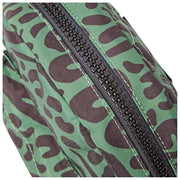 Roka Paddington B Small Recycled Canvas Crossbody Bag - Mixed Animal Artichoke Green