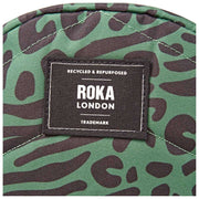 Roka Paddington B Small Recycled Canvas Crossbody Bag - Mixed Animal Artichoke Green