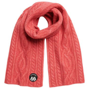 Superdry & Co Cable Luxe Knit Scarf - Cord Pink