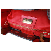 Franchetti Bond Simona Large Shopper Bag - Chocolate Brown/Tan