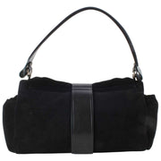 Vivienne Westwood Hazel Treasure XL-Handtasche aus Wildleder – Schwarz