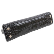 Vivienne Westwood Jane Croc Effect Frame Purse Bag - Black