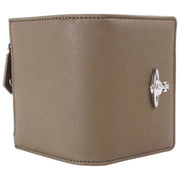 Vivienne Westwood Saffiano Slim Flap Card Holder Purse - Khaki