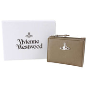 Vivienne Westwood Saffiano Slim Flap Card Holder Purse - Khaki