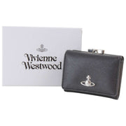 Vivienne Westwood Saffiano Small Frame Purse - Black