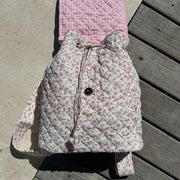 Moon Nude Peony Flap Rucksack – Pink/Weiß