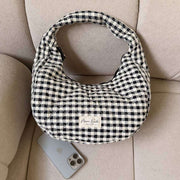 Moon Nude Classic Hoop Bag – Schwarz/Weiß