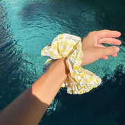 Moon Nude Buttercup Scrunchie - Jaune/Blanc