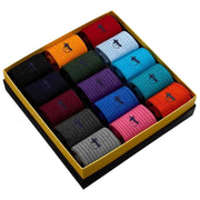 London Sock Company Simply Sartorial 15-Paar Sockenbox-Set – Grau/Blau/Orange/Gelb