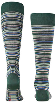 Falke Microblock Kniekousen - Jade Mel Groen