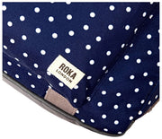 Roka Gatwick Kleine Reisetasche aus recyceltem Canvas – Marineblau gepunktet