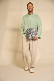 Hindbag Ava Medium 15inch Laptop Case - Leopard Off White