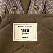 Sac à dos moyen en toile recyclée Roka Finchley - Sea Spray Brown