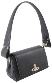 Vivienne Westwood Hazel Saffiano Kleine Handtasche – Schwarz