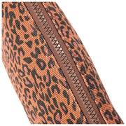 Roka Maida Vale Pochette en toile de coton moyenne - Mini Léopard Marron