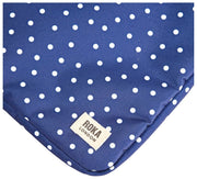 Roka Brick Lane laptophoes van gerecycled canvas - Marineblauwe stip