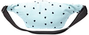 Roka Mill Hill katoenen canvas heuptasje - hartprint blauw