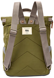 Roka Canfield B medium gerecyclede nylon rugzak - bieslookgroen