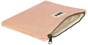 Hindbag Ema Woven Medium Reißverschlusstasche – Korallenrosa