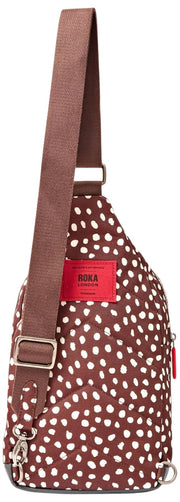 Roka Willesden Large Recycled Canvas Crossbody Bag - Brown Spot