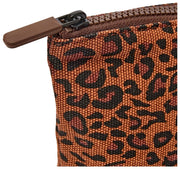 Roka Maida Vale Petite pochette en toile de coton - Mini Léopard Marron
