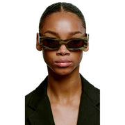 A.Kjaerbede Frida Sunglasses - Striped Horn Brown