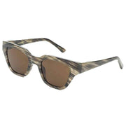 A.Kjaerbede Kaws Sunglasses - Striped Horn Brown
