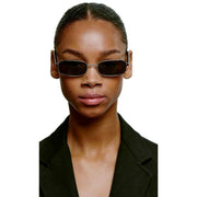 A.Kjaerbede Noah Sunglasses - Silver/Striped Horn Brown