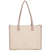 Alice Wheeler London Amalfi Stripe Tote Bag - Cream/Pink