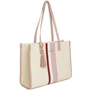 Alice Wheeler London Amalfi Stripe Tote Bag - Cream/Pink