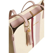 Alice Wheeler London Amalfi Stripe Tote Bag - Cream/Pink