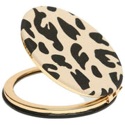 Alice Wheeler London Animal Print Round Mirror - Light Leopard/Black