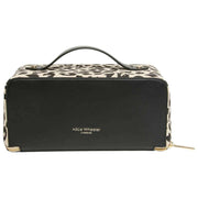 Alice Wheeler London Animal Print Train Case - Light Leopard/Black