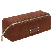 Alice Wheeler London Kensington Petite valise de train en daim - Marron chocolat