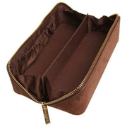 Alice Wheeler London Kensington Petite valise de train en daim - Marron chocolat