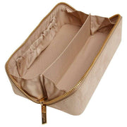 Alice Wheeler London Kensington Small Suede Train Case - Mink Cream