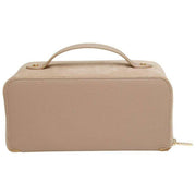 Alice Wheeler London Kensington Suede Train Case - Mink Cream