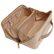Alice Wheeler London Kensington Suede Train Case - Mink Cream