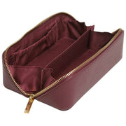 Alice Wheeler London Luxury Small Train Case - Berry Red