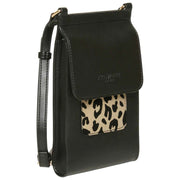 Alice Wheeler London Mini Bloomsbury Crossbody Bag - Black/Leopard