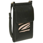 Alice Wheeler London Mini Bloomsbury Crossbody Tas - Zwart/Zebra
