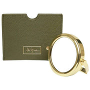 Alice Wheeler London Mirror and Pouch - Olive Green