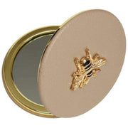 Alice Wheeler London Round Compact Mirror - Stone Beige