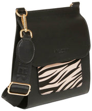 Alice Wheeler London Bloomsbury Crossbody Bag - Black/Zebra