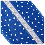 Roka Mayfair kleine toilettas van katoenen canvas - marineblauw met stippen